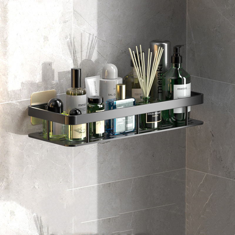 No-Drill Minimalist Bathroom Shelf