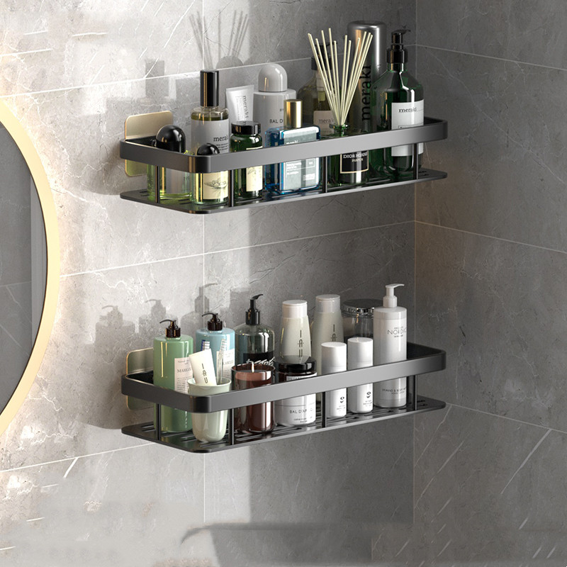 No-Drill Minimalist Bathroom Shelf