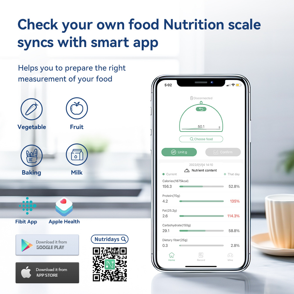 Smart Bluetooth Kitchen Nutrition Scale