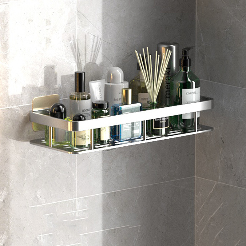 No-Drill Minimalist Bathroom Shelf