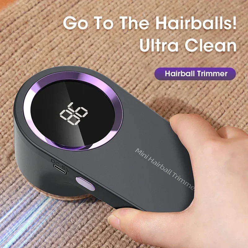 Rechargeable Fabric Shaver & Lint Remover — LED Display