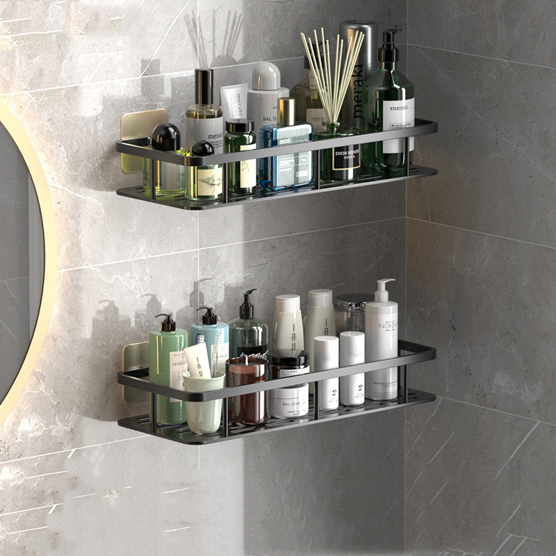 No-Drill Minimalist Bathroom Shelf