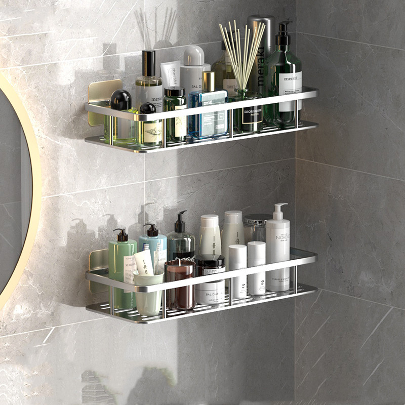 No-Drill Minimalist Bathroom Shelf